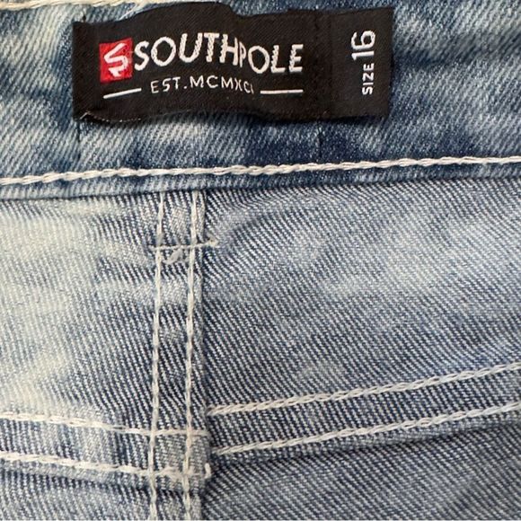 SOUTH POLE DENIM Bermuda Shorts Size 16 NWT - Picture 16 of 16